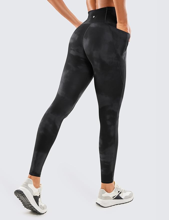 CRZ YOGA Butterluxe Workout Leggings Pockets 28'' - High Waisted Gym Womens Yoga Pants Running Buttery Soft