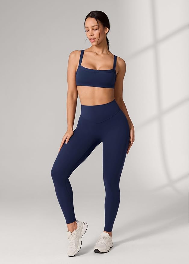 UNISSU Hugcurve No Front Seam High Waisted Workout Leggings for Women Buttery Soft Yoga Pants Gym Athletic Tights - 25''