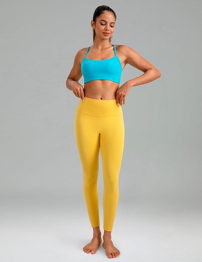 Colorfulkoala Dreamlux No Front Seam Leggings for Women 25"/28" Inseam, High Waisted Buttery Soft Yoga Pants