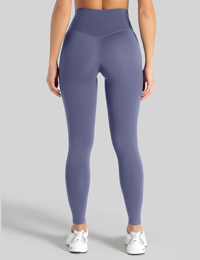 Unthewe Naked-Feel No Front Seam Leggings for Women - High Waisted Buttery Soft Workout Yoga Pants 25"
