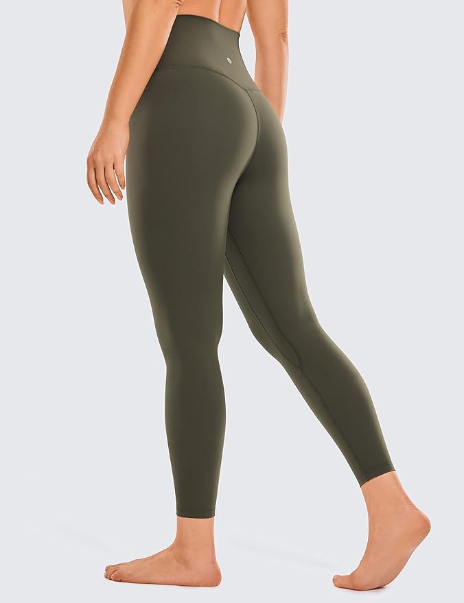 CRZ YOGA Brushed Naked Feeling Workout Leggings 25" - High Waisted Gym Compression Tummy Control Womens Yoga Pants