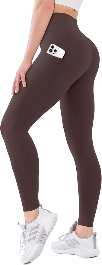 High Waisted Leggings with Pockets for Women Buttery Soft Full Length Capri Workout Yoga Pants