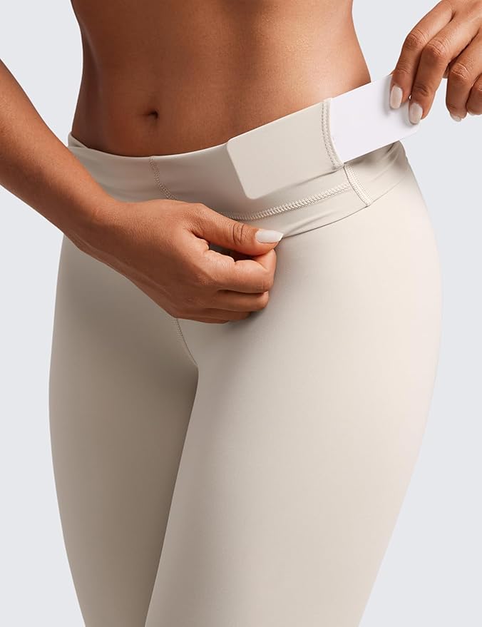 CRZ YOGA Naked Feeling Workout Leggings 25'' - High Waist Yoga Training Tight Womens Pants
