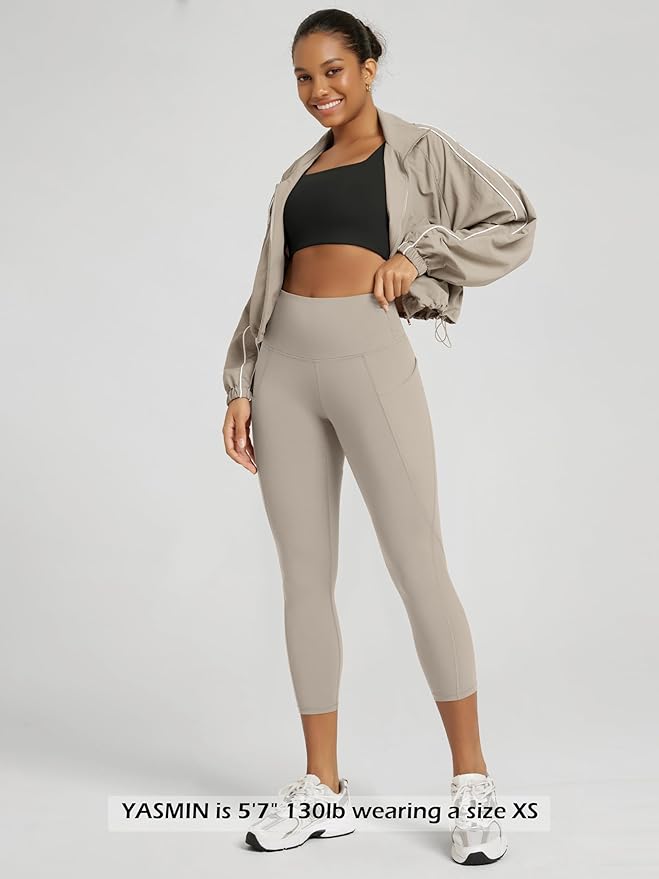 ODODOS Women's High Waisted Yoga Leggings with Pockets, Tummy Control Non See Through Workout Athletic Running Yoga Pants