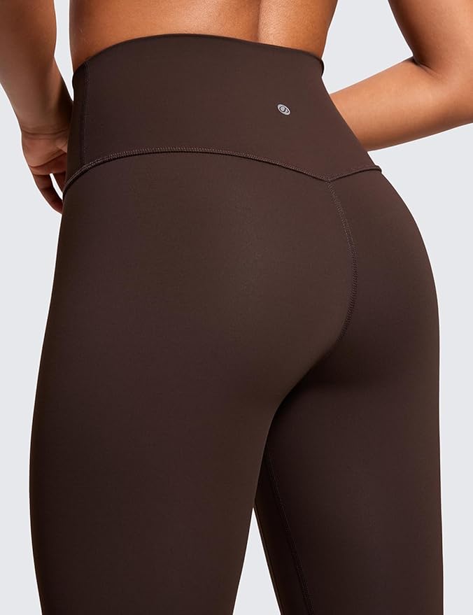 CRZ YOGA Brushed Naked Feeling Workout Leggings 25" - High Waisted Gym Compression Tummy Control Womens Yoga Pants