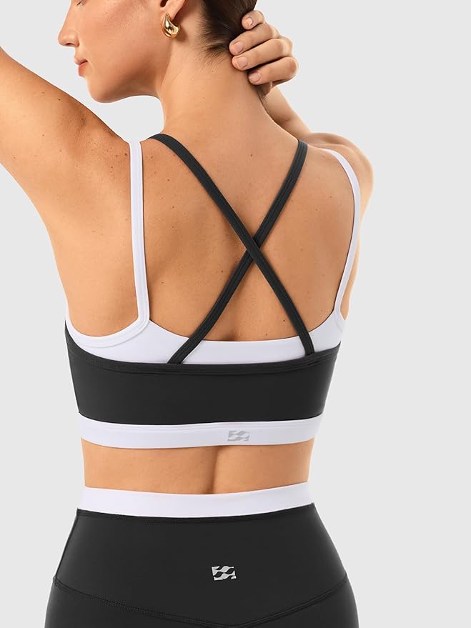 2 Pieces Workout Sets for Women,Seamless Yoga Leggings with Padded Sports Bras,Athletic Matching Outfits,Gym,Casual