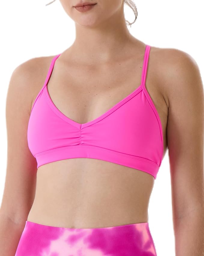 AUROLA Mercury Workout Sports Bras Women Athletic Removable Padded Backless Strapy Minimal Crop Top