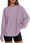 Trendy Queen Womens Spring Tops Oversized Long Sleeve T Shirts 2026 Basic Tee Fall Casual Workout Y2K Clothes