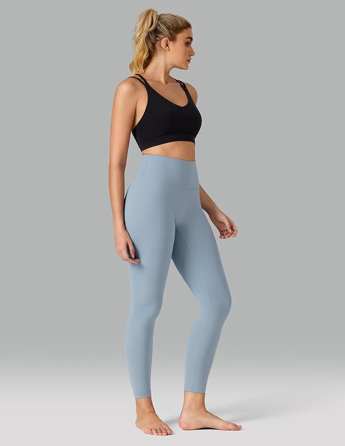 Colorfulkoala Dreamlux No Front Seam Leggings for Women 25"/28" Inseam, High Waisted Buttery Soft Yoga Pants