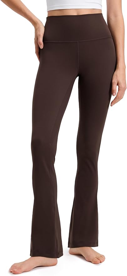 CRZ YOGA Butterluxe Mini Flared Leggings 30"/31.5"/33'' - High Waist Bootcut Casual Lounge Women Yoga Pants with Pocket