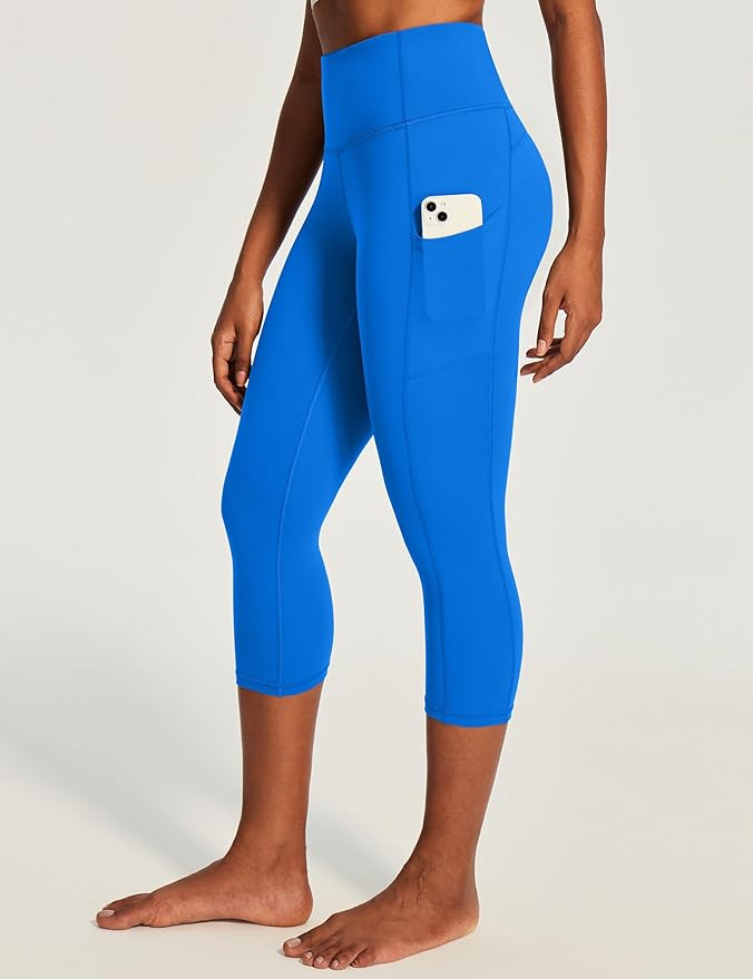 Ewedoos Capri Leggings for Women High Waisted Yoga Pants with Pockets for Women Tummy Control Workout Leggings Yoga Capris