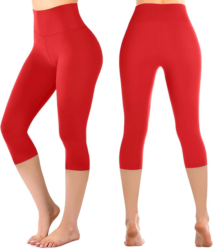 Leafigure High Waisted Leggings for Women- Soft No See-Through Yoga Pants for Gym Workout Running