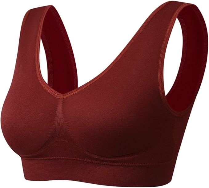 Vermilion Bird Women's 3 Pack Seamless Comfortable Sports Bra with Removable Pads
