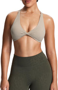 Aoxjox Women's Workout Sports Bras Fitness Satara Low Impact Bra Yoga Crop Tank