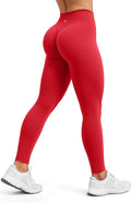 Sogetdo Yoga Leggings for Women Hidden Scrunch Butt Non See Through High Waisted No Front Seam Athletic Gym Workout Pants