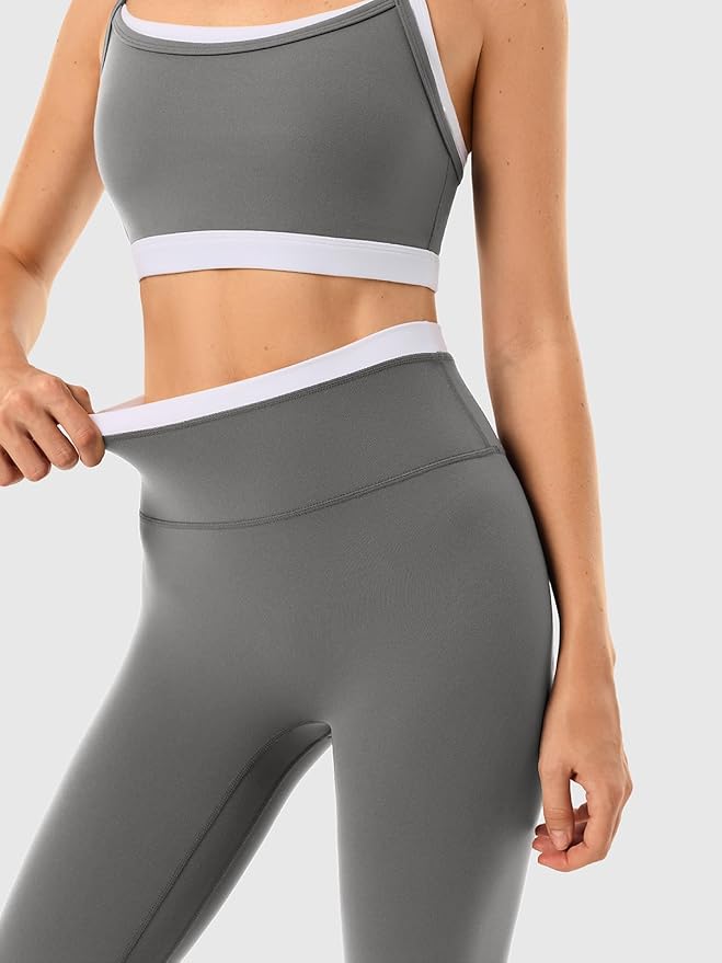 2 Pieces Workout Sets for Women,Seamless Yoga Leggings with Padded Sports Bras,Athletic Matching Outfits,Gym,Casual