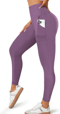 MOREFEEL Leggings with Pockets for Women, High Waisted Tummy Control Workout Hip Lift Yoga Pants Activewear