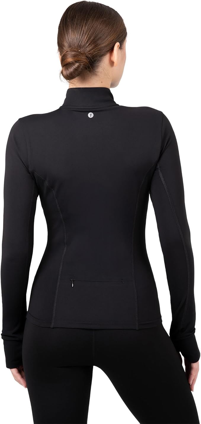 YITTY Active Women's Ultraluxe Full Zip Jacket, Athleisure, 4-Way-Stretch, Thumbholes