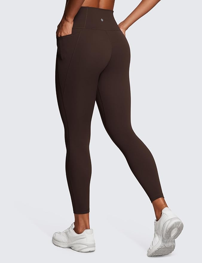 CRZ YOGA Butterluxe Workout Leggings Pockets 25'' - High Waisted Gym Womens Yoga Pants Buttery Soft