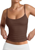PINKMSTYLE Women's Basic Double Lined Scoop Neck Tank Tops Adjustable Cami Tank Summer Sleeveless Tops
