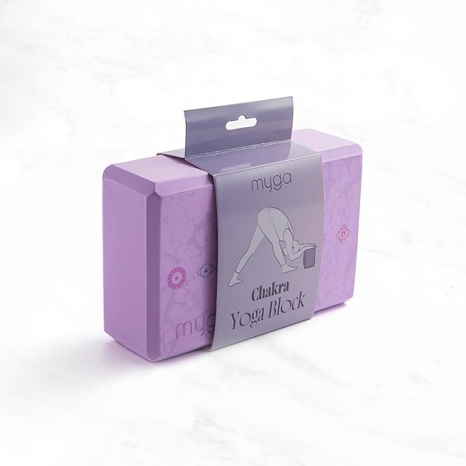 MYGA Yoga Block,Lightweight EVA Foam Yoga Brick,High Density Non-Slip Block for Yoga Poses, Pilates, Balance and Flexibility