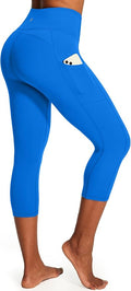 Ewedoos Capri Leggings for Women High Waisted Yoga Pants with Pockets for Women Tummy Control Workout Leggings Yoga Capris