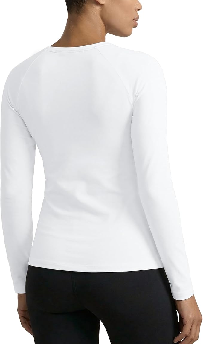 Zengjo Women's Long Sleeve Workout Tops Fitted Silky Cooling Athletic Performance Shirts Moisture Wicking for Yoga Gym