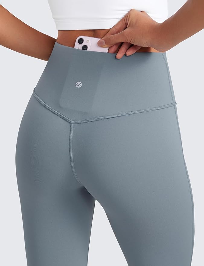 CRZ YOGA Butterluxe Flare Leggings 29"/30.5"/32"/33.5" - High Waist Bootcut Wide Leg Lounge Womens Yoga Pants with Pocket