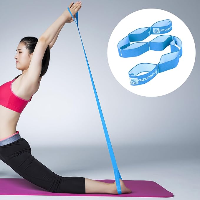 Premium Durable Stretch Straps with Loops, Stretching Strap for Physical Therapy, Multi-Loop Yoga Strap Fitness Exercise Strap for Yoga, Pilates, Dance, Flexibility&Exercise