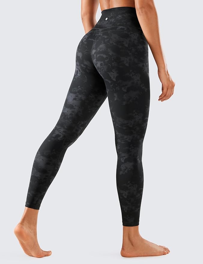 CRZ YOGA Naked Feeling Workout Leggings 25'' - High Waist Yoga Training Tight Womens Pants