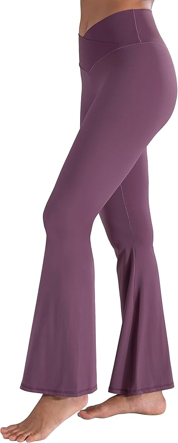 Sunzel Flare Leggings, Crossover Yoga Pants with Tummy Control, High-Waisted and Wide Leg