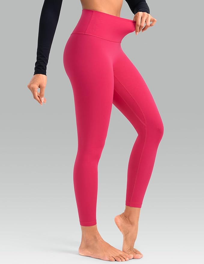 Colorfulkoala Dreamlux No Front Seam Leggings for Women 25"/28" Inseam, High Waisted Buttery Soft Yoga Pants