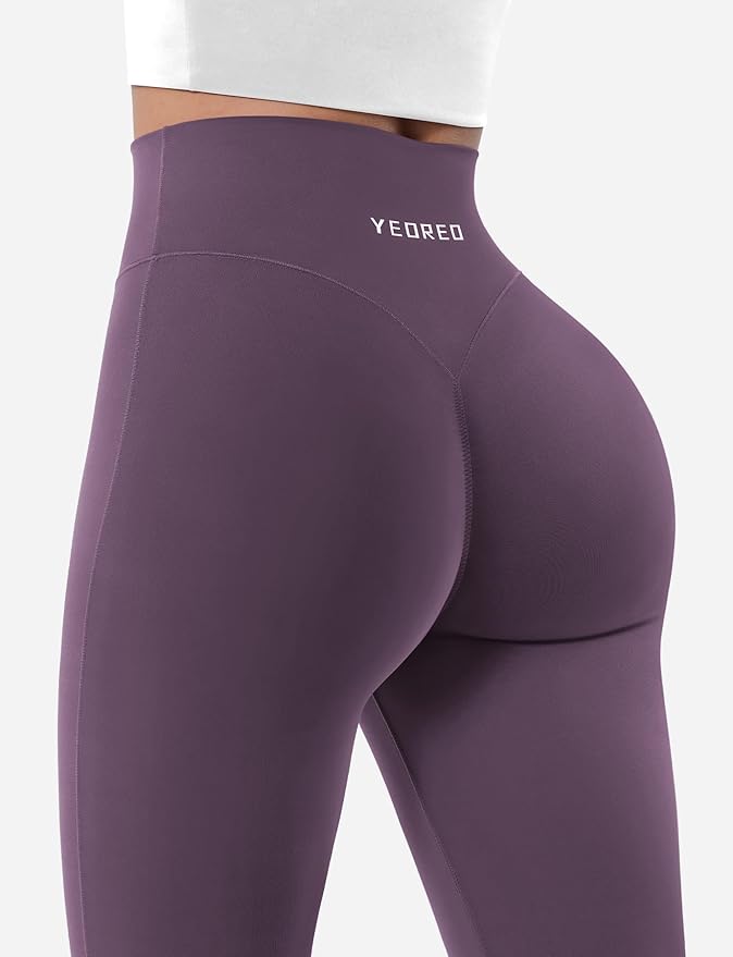YEOREO Women's Mini Flared Workout High Waist No Front Seam Yoga Legging Pants