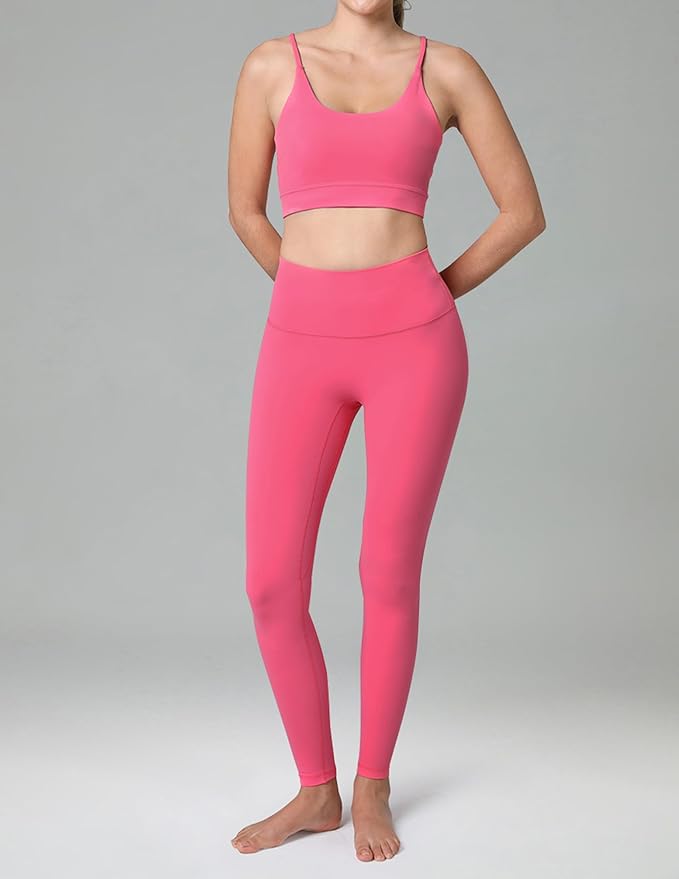 Colorfulkoala Dreamlux No Front Seam Leggings for Women 25"/28" Inseam, High Waisted Buttery Soft Yoga Pants