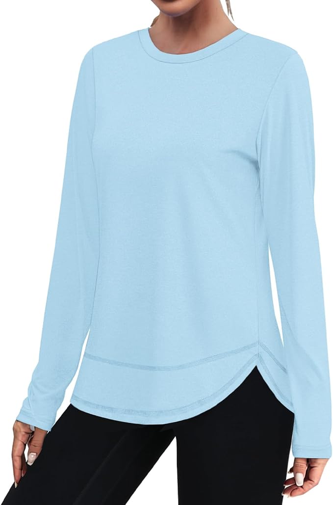 XIEERDUO Women's Workout Tops Long Sleeve Quick Dry Shirts for Hiking Running S-3XL