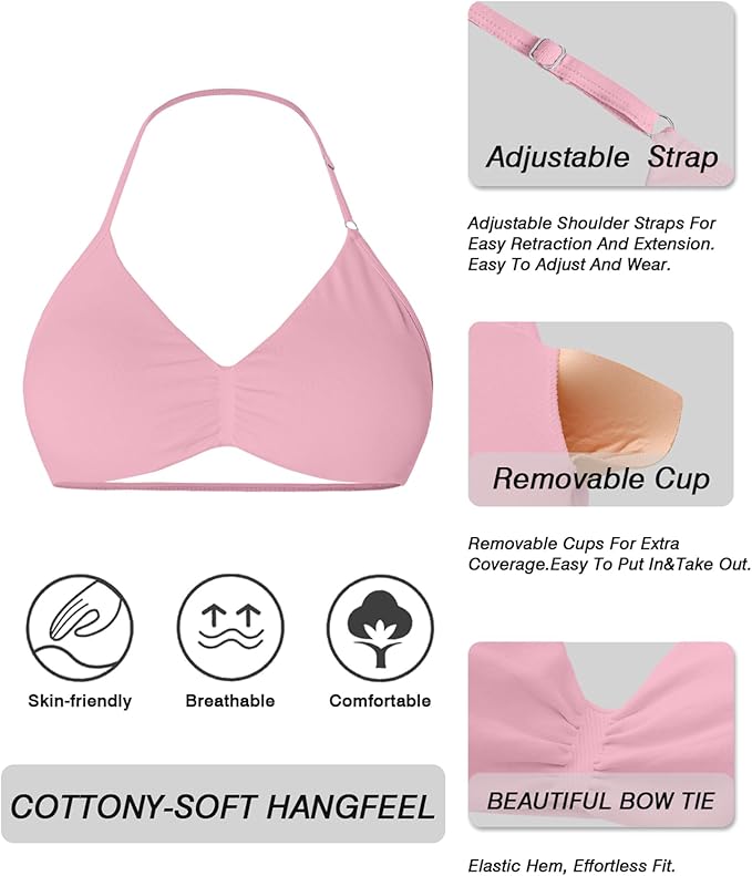 Comper 2 Piece Workout Sets for Women Halter Strappy Sports Bra with Seamless Ribbed Gym Yoga shorts Outfits