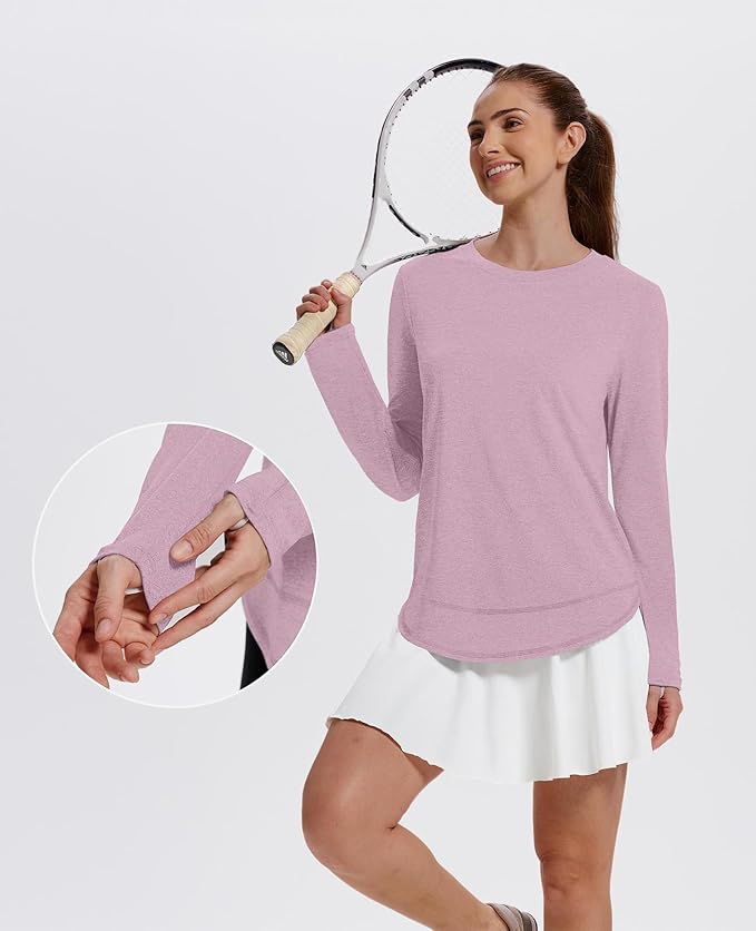 XIEERDUO Women's Workout Tops Long Sleeve Quick Dry Shirts for Hiking Running S-3XL