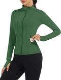 Loovoo Women's Workout Jacket Lightweight Zip Up Athletic Jackets Cropped Slim Fit Running Yoga Tops with Pockets