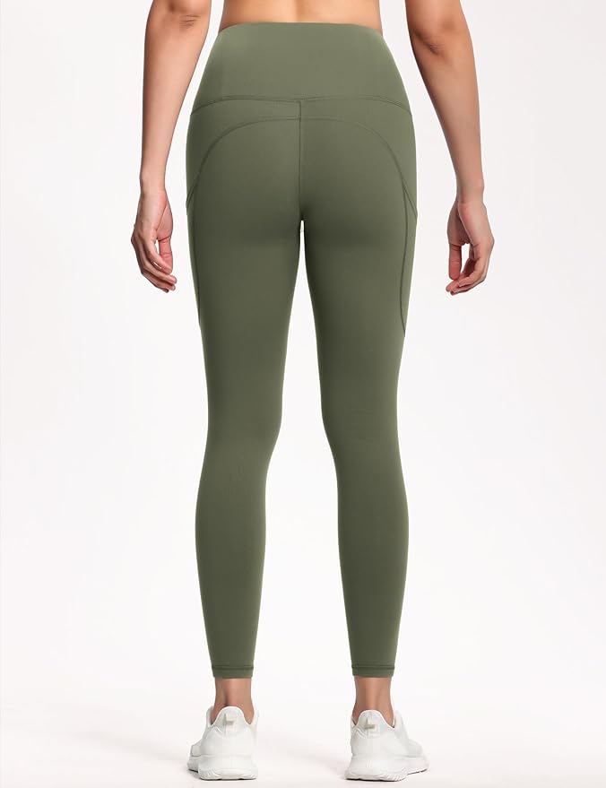 THE GYM PEOPLE Thick High Waist Yoga Pants with Pockets, Tummy Control Workout Running Yoga Leggings for Women