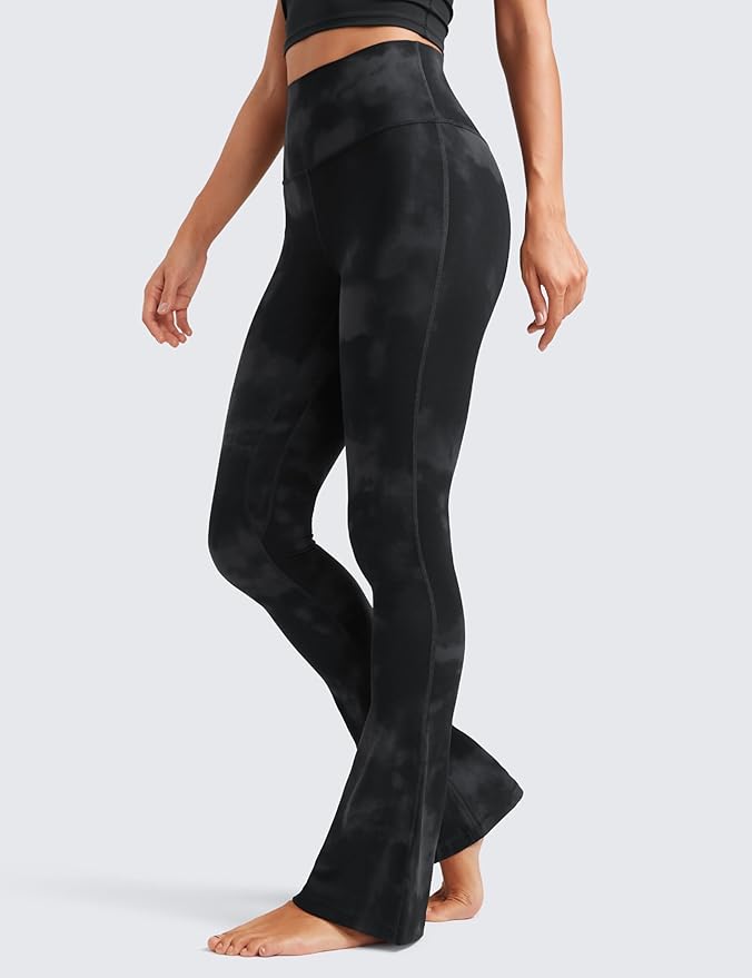 CRZ YOGA Butterluxe Mini Flared Leggings 30"/31.5"/33'' - High Waist Bootcut Casual Lounge Women Yoga Pants with Pocket