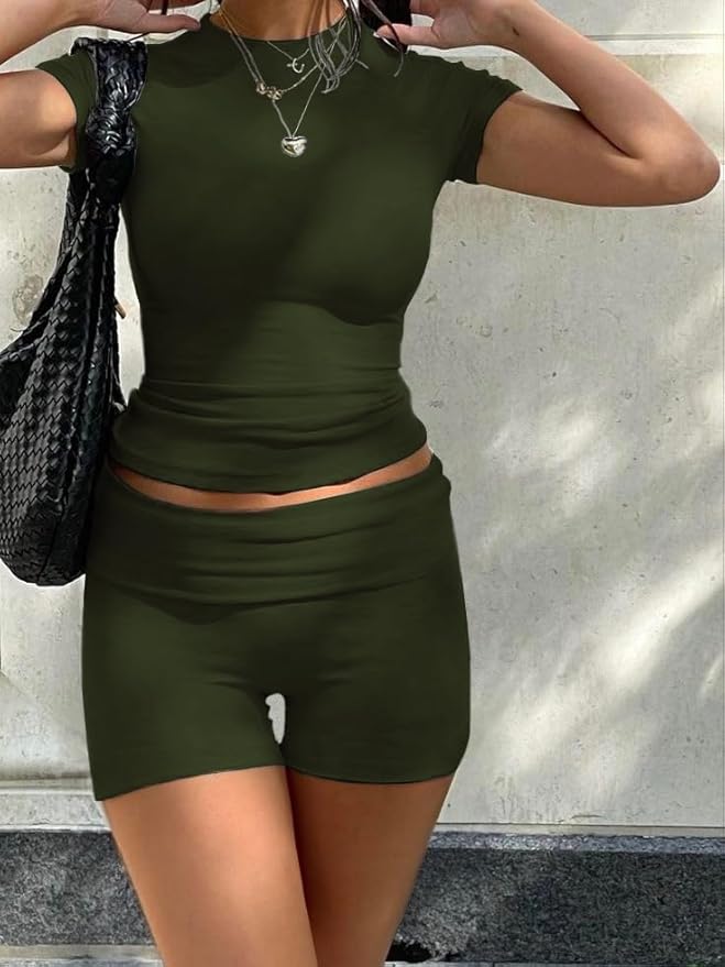 Nimsruc Two Piece Lounge Sets For Women short sets