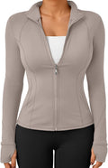 Trendy Queen Womens Lightweight Zip Up Jackets 2026 Athletic Workout Hoodies Spring Shirt Fitted Gym Clothes with Pocket