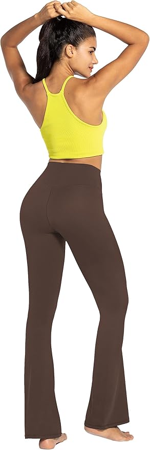 Sunzel Flare Leggings, Crossover Yoga Pants with Tummy Control, High-Waisted and Wide Leg