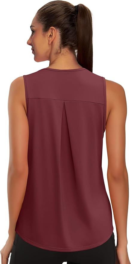WIHOLL Workout Tops for Women Summer Athletic Tank Tops Sleeveless Shirts Beach Lightweight Gym Clothes
