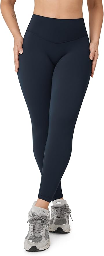 UNISSU Hugcurve No Front Seam High Waisted Workout Leggings for Women Buttery Soft Yoga Pants Gym Athletic Tights - 25''