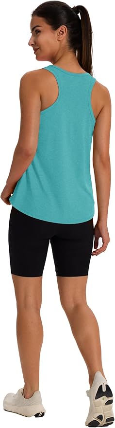WIHOLL Women's Workout Tank Tops Sleeveless Athletic Racerback for Gym Yoga Running - Summer Fitness Tops Scoop Neck (S-XXL)