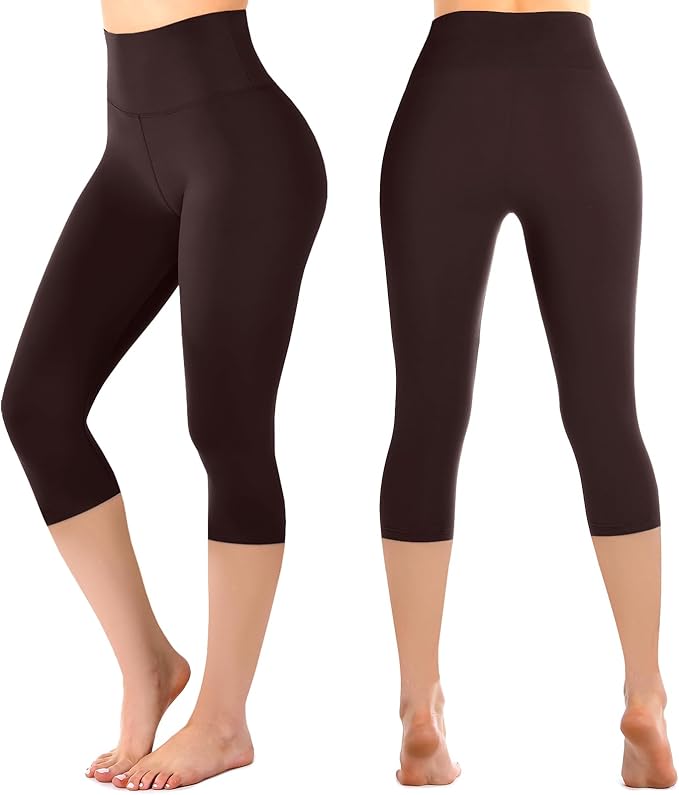 Leafigure High Waisted Leggings for Women- Soft No See-Through Yoga Pants for Gym Workout Running