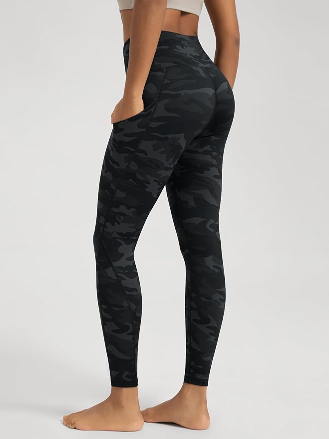 ODODOS Women's High Waisted Yoga Leggings with Pockets, Tummy Control Non See Through Workout Athletic Running Yoga Pants