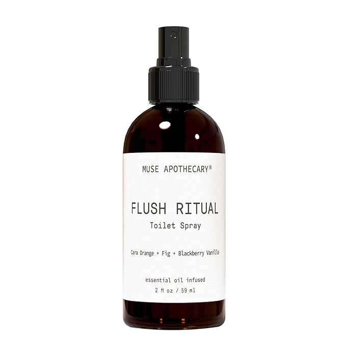 Muse Apothecary Flush Ritual - Aromatic & Refreshing Toilet Spray, Use Before You Go, 2 oz, Infused with Natural Essential Oils - Cara Orange + Fig + Blackberry Vanilla
