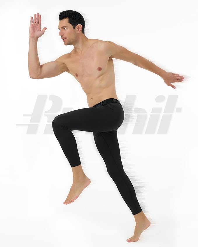 Runhit Men’s Compression Pants Running Tights Workout Leggings Athletic Base Layer Pants for Sports Yoga Basketball